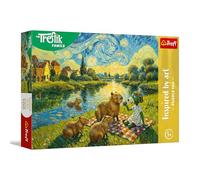 Trefl - The Treflik Family, Inspired By Art, Nutrire i capibara - 100 pezzi - Puzzle colorato con personaggi delle fiabe, intrattenimento creativo, divertimento per bambini dai 5 anni in su