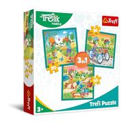 Trefl Famiglia iki The Family, Scopri i Treflik 3in1, 20 a 50 Pezzi-Puzzle Colorati con i Personaggi delle Fiabe, Diversi Gradi di Difficoltà, Divertimento per Bambini dai 3 anni, Multicolore, 34872