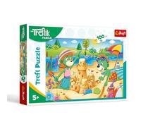 Trefl Treflinka The Family, Una Giornata dei Treflik 100 Pezzi-Puzzle Colorati con i Personaggi delle Fiabe, Divertimento Creativo, Gioco per Bambini dai 5 anni, Multicolore, 16470