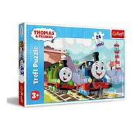 Trefl - Puzzle Tom e Percy sui binari 24 maxi - 1-39 Pezzi