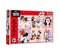 Trefl Topolino e i suoi amici, La giornata Minnie 160 pezzi-Puzzle colorato con personaggi dei cartoni animati, divertimento per bambini dai 6 anni in su, 15426