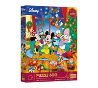 Trefl Trefl-40° Anniversario, Topolino e i suoi Amici-Natale 600 Pezzi-Puzzle Fai Da Te con i Personaggi delle Classiche Fiabe Disney, per Adulti e Ragazzi dai 14 anni, Multicolore, 37602