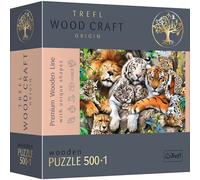 Trefl TRF20152 Puzzle da 501 Pezzi - Woodcraft: Felini nella Giungla