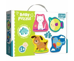 Trefl TRF36074 4 Puzzle in 1 Sagomato - Baby Classic: Animali
