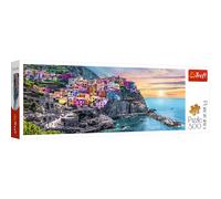 Trefl 29516 Panoramapuzzle 500 Elemente-Reisen, Urlaubslandschaft, DIY, Kreative Unterhaltung, Puzzles für Erwachsene und Kinder ab 10 Jahren, Vernazza bei Sonnenuntergang, Italien