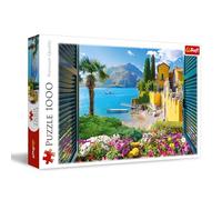 Trefl Lago di Como 1000 pezzi-Puzzle che raffigura una splendida vista da una finestra sul paesaggio italiano, per adulti e bambini dai 14 anni in su, Multicolore, 10951