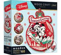 trefl Wood Craft Origin Puzzle Mickey and Minnie's Christmas Adventure
