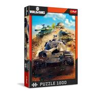 Trefl World of Tanks, battaglia 1000 pezzi-Puzzle con carri armati del famoso gioco, per adulti e bambini dai 14 anni in su, Multicolore, 10943