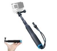 Trehapuva Bastone per selfie, 48,3 cm, impermeabile, impugnatura regolabile, estensione monopiede, compatibile con GoPro Hero (2018) Hero 9 8 7 6 5 4 3+ 3 2 1 Session, AKASO, Xiaomi Yi, SJCAM SJ4000