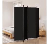 TREISL Paravento per Camera da Letto Nero 200x200 cm in Tessuto Divisore per Ambienti Spazio Privato Proteggere Privacy Parete di Fondo Paravento Separe Casa Studio Ufficio Facile da Riporre