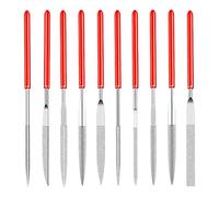 Treki Set di 10 mini lime ad ago, 2 x 100 mm, piccole lime per chiavi in 10 modelli, set di lime sottili di accessori per stampanti 3D, mini lime per limare legno, gioielli, metallo, plastica,