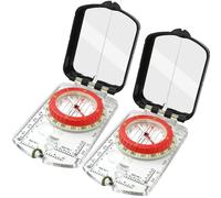 Trekker's Compass Crew Bussola militare professionale Lensatic con specchio, quadrante ad alta precisione, lente d'ingrandimento integrata, display luminoso per escursionismo, campeggio, orienteering