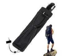 Trekking Pole Bag, Waterproof Hiking Gear Carrier 3.94x15.75x2.76 Inches, Lightweight Walking Stick Holder, Durable Drawstring Design for Trail Running Snowshoeing Outdoor Adventure Storage Use