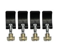 Trekking Pole Lock Replacement - 4 Pack Outer Lock Handle Nut Accessories | Durable Clip Clamp Fastener Set For Hiking, Camping, Backpacking & Mountaineering Sticks