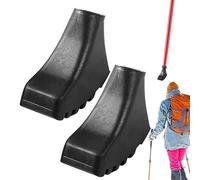Trekking Pole Tips - Rubber Hiking Tips, Walking Stick Caps | Wear Resistant Traction Covers Replacement, Durable Non Slip Rubber Foot Protectors Replacements Stability For Mountain Trail Staffs