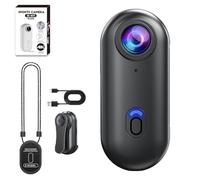 Treklon - Treklon Body Camera, Stallionframes 4k Mini Handsfree Bodycam, Thumb Cameras with Waterproof Case, Wearable Video Recording for Cycling, Pet Walking and Outdoors Activities (Black-Simple)