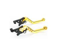 Trekords Accessori per modifiche CNC per moto Leva freno a doppio disco regolabile Veicolo elettrico Leve freni per moto(Gold)