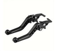 Trekords Accessori per modifiche CNC per moto Leva freno a doppio disco regolabile Veicolo elettrico Leve freni per moto(Black)