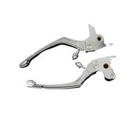 Trekords Leva freno e frizione CNC per moto, cromata, adatta per Harley Touring, Electra Glide, Standard, Street, Road King, 2008-2019 Leve freni per moto(B Brake Clutch Lever)