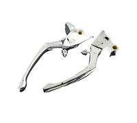 Trekords Leva freno e frizione CNC per moto, cromata, adatta per Harley Touring, Electra Glide, Standard, Street, Road King, 2008-2019 Leve freni per moto(A Brake Clutch Lever)