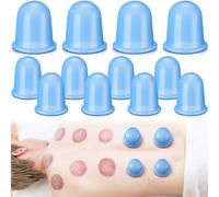TrelaCo Set di coppettazione in silicone anticellulite, 12 pezzi, 2 dimensioni, per terapia di massaggio, terapia a coppettazione, ventose, per alleviare l'artrite, riduzione del dolore, uso domestico