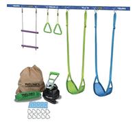 Treline Corda Altalena da Ginnastica 10m - Kit Completo con Altalene Regolabili, Anelli, Trapezio e Montaggio Facile tra 2 Alberi