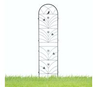 Trellis da giardino in metallo con design per uccelli e foglie Frame di supporto per impianti di arrampicata montata a parete per clematis e viti outdoor decorativo traliccio