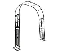 Trellis da giardino in metallo da 2,2 m, struttura di supporto for traliccio for pergolato, Trellis for piante rampicanti di vite e gelsomino, durevole e di lunga durata.(Black,3x2.3x0.4m)