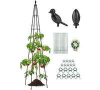Trellis da giardino per piante da arrampicata - gabbia vegetale | Obelisk del giardino | Cage vegetale | Obelisk del giardino | Cucumber Trellis | Supporto per uccelli metallici altezza regolabile For