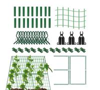 Trellis di cetriolo per letto rialzato, traliccio di arrampicata su cetriolo,Frame di supporto per verdure a letto in metallo ad traliccio a traliccio | Supporto di giardinaggio alto telaio in coltiva