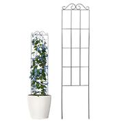 Trellis for Climbing Plants, Garden Plant Support, Houseplant Vine Stand, Durable Metal Build, Space-Saving Design, Ideal for Indoor and Outdoor Use, 19.69 Inches, Black, 1 Piece
