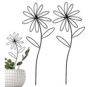 Trellis For Climbing Plants Indoor- 12.6x5.51 Inches Metal Flower-Shaped Plant Support, Set Of 2 Mini Vine Climber Racks | Pergola For Potted Plants Indoor Plant Pergola Stand For Home