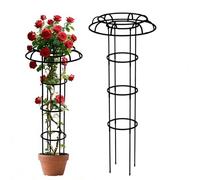 Trellis For Climbing Plants - Space-Saving Stem Guide, Geometric Decorative Plant Tower, Heavy-Duty Metal Branch Ladder, Coated Steel Foliage Accessory Cage, For Greenhouse Pea And Tomato Growers