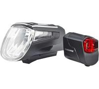 Trelock Beleuchtungsset Schwarz, Set di Illuminazione, Batteria, LS 560 720, Nero, 8004345 Unisex Adulto, 10 x 5 x 3 cm