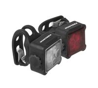 Trelock Fanale Anteriore+Posteriore LS260 Squareline 38+8 Lumen C/4 Led SE