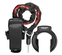 TRELOCK Lucchetto per telaio RS 480 AZ + catena da infilare ZR 355 100/6 con borsa da sella - apertura larga 70,7 mm