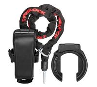 TRELOCK Lucchetto telaio RS 453 Balloon AZ+ catena da infilare ZR 355 100/6 con borsa da sella, apertura larga 56 mm