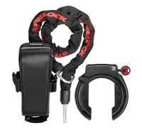 TRELOCK Lucchetto telaio RS 453 Balloon Naz + catena da infilare ZR 355 100/6 con borsa da sella, apertura larga 56 mm