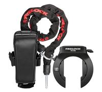 TRELOCK RS 561 Naz + ZR 355 - Set di serratura con catena da 100 cm e borsa da sella, livello di sicurezza 15, chiave non rimovibile