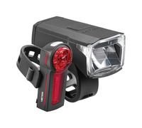 TRELOCK Set di luci per bicicletta LS 440 LIGHTHAMMER 40 LUX + LS740 (luce posteriore) - Ricarica USB - Visibilità fino a 60 m - Indicatore di carica della batteria