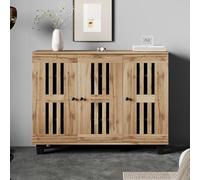 Trelomix 120 x 32 x 92 cm, tavolino da salotto, credenza, armadio a 3 porte, 8 scomparti divisi. Adatto per soggiorno, camera da letto, ufficio e ingresso