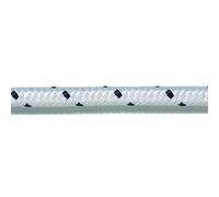 Trem Cima per ancora trecciata poliestere bianco e nero d. mm 6 dan 120 - 400 mt