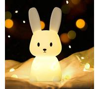 Tremdwoto luce notturna bambini，7 Colore lampada coniglio lampada notturna per bambini，Ricarica USB lampade coniglio bambinis Come decorazione della stanza per bambi, regalo per ragazzi e ragazze