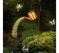 Tremdwoto luci da esterno giardino solari,Luci Solari per Annaffiatoio, luci solari da giardino,decorazioni giardino per esterno, cascata di luci all'aperto impermeabile, Lanterna Solare da Giardino