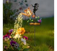 Tremdwoto Luci Solari Annaffiatoio con Fata, Lampade da Esterno-Giardino, Decorazione per Balcone, Prato, Patio, Sentiero - Regalo per Mamme