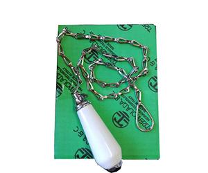 TREMOLADA PULL CERAMICA CON CATENELLA TIRANTE CROMO X CASSETTA SCARICO WC PULLCR
