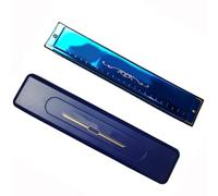 Tremolo Harmonica Key C 24 Fori Gaita Con Custodia Set Di Strumenti Musicali Professionali Studenti armonica (Color : Blue)