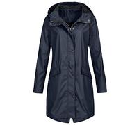 Trench Antipioggia Donna Trench Da Pioggia Resistente Alle Rughe Antivento Giacca Antipioggia Leggera a Vento Traspirante Impermeabile Con Cappuccio Sportivo Per Escursionismo Viaggi Bianco 2025