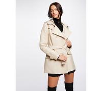 Trench con cappuccio, media lunghezza Beige 38 (IT) - 34 (FR) Tinta unita