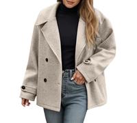 Trench Corto Trench Corto Donna Giacca Antivento Cappotto Primaverile Cappottino Impermeabile Nera Neoprene Pelliccia Elegante Giubbino Curvy Blu Oversize Nero 3XL Verde Coat Leggero Primavera Moda